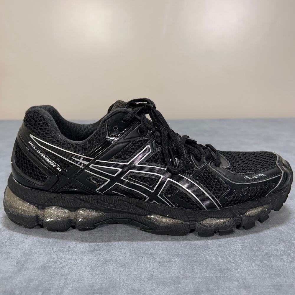 ASICS GEL-KAYANO 21 Black Running Shoes Mens Size 10 T4H7N Athletic Y2K